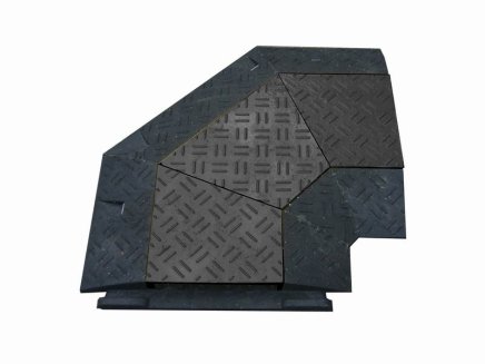Kabelbrücke mit Deckel 270R, 271R - 90°, Farbe schwarz - 1