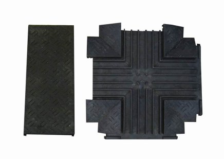 Kabelbrücke mit Deckel 270K, 271K - Kreuz, Farbe schwarz - 1