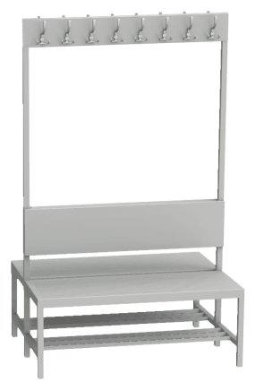 Garderobenbank LAV 10V2 - Breite 1000 mm - 1