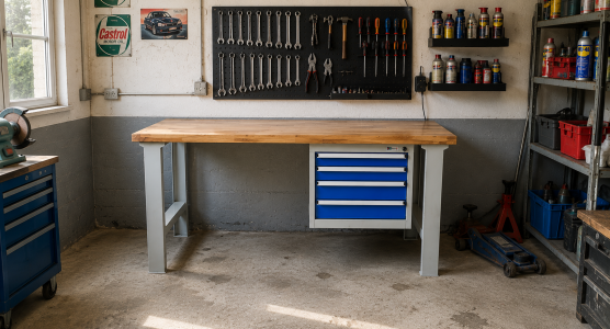 Tische und Werkbänke für die Garage