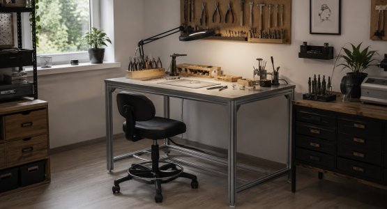 Tische aus Aluminiumsystem