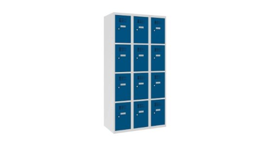 Schließfachschränke mit untergebauter Sitzbank
