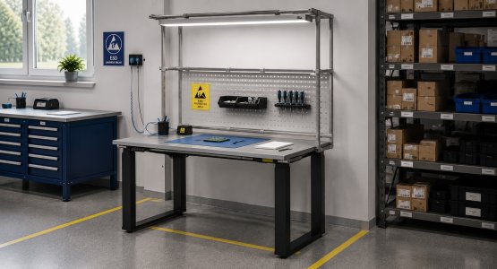 ESD-antistatische Konstruktionen