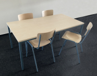 Essgarnitur CE, 4x Stuhl, 1x Tisch (1800 x 800 mm)