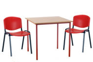 Essgruppe - 2x Stuhl, 1x Tisch (3 Modelle)