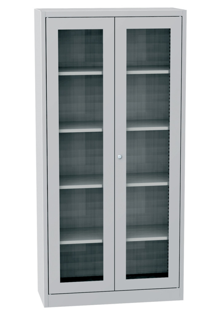 En.casa Säkylä Sideboard 84x64x35cm - Vitrinenschrank Mit Glastüren Navyblau