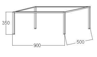 Untergestell A6680 - Breite 900 mm - 2
