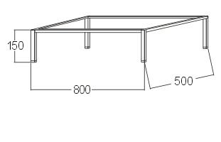 Untergestell A7031 - Breite 800 mm - 2