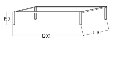 Untergestell A7051 - Breite 1200 mm - 2