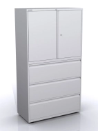 Kombischrank mit Flügeltüren und Schubladen SYC10/30D/3