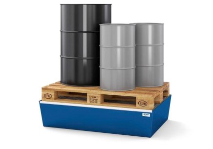 Auffangwanne mit Rost, für 2 Fässer - 2