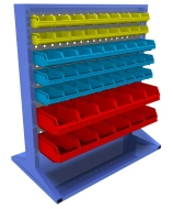 Stellwand mit Sichtlagerkästen  PSZ_21_A_VAR_4