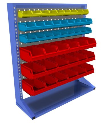Lochplatten-Stellwand mit Ausstattung  PSZ_11_A_VAR_2