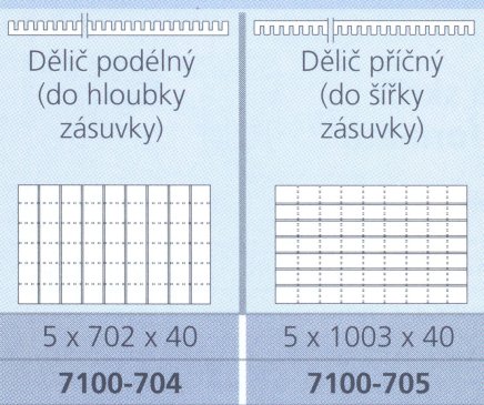 Fachteiler, längs, für die Planschränke CP - 1