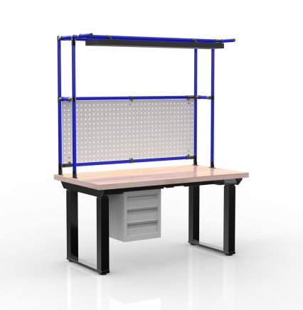 Elektrisch höhenverstellbarer Schreibtisch mit Container und drei Schubladen 24111938