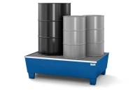 Auffangwanne mit Rost classic-line, mit Füßen, für 2 Fässer