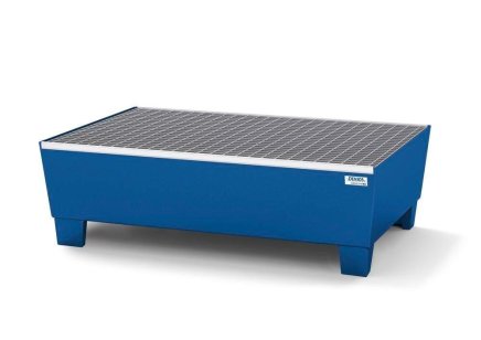 Auffangwanne mit Rost classic-line, mit Füßen, für 2 Fässer - 2