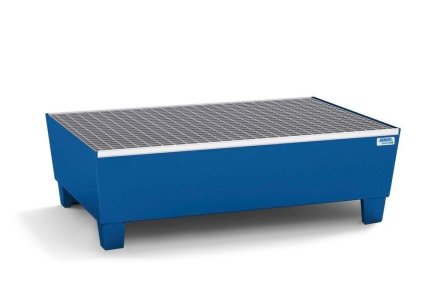 Auffangwanne mit Rost classic-line, mit Füßen, für 2 Fässer - 3