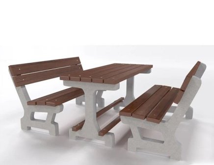 Gartenmöbelset Golem, aus Beton - 3