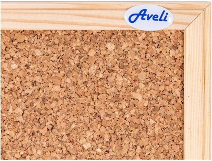 Kork-Pinnwand AVELI BASIC mit Holzrahmen 600 x 45 mm - 1
