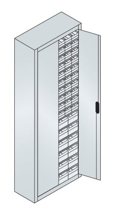 Magazinschrank CP 133113-22, mit Sichtlagerkästen (2 Modelle) - 2