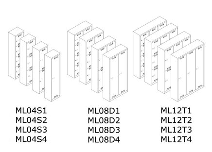 Schließfachschrank Bisley ML08D3 - 8