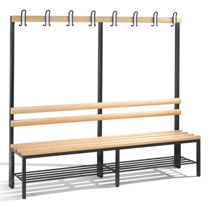 Garderobenbank CP 8052-110 mit Schuhrost, Breite 1960 mm