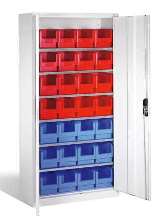 Magazinschrank CP 133144-22, mit Sichtlagerkästen (2 Modelle)