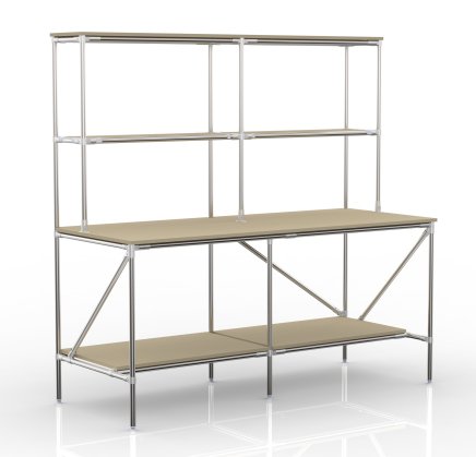 Verpackungstisch mit Ablagefläche aus Rohrsystem 24020580 - 4