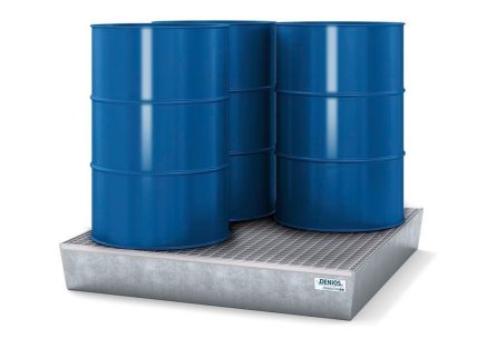 Auffangwanne mit Rost classic-line, für 4 Fässer