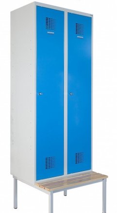 Garderobenschrank Sum 320 W mit untergebauter Sitzbank P321 W - 2