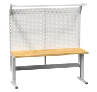 In Schritten einstellbarer Tisch mit Aufbau (2 Modelle)