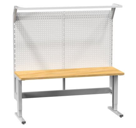 In Schritten einstellbarer Tisch mit Aufbau (2 Modelle)