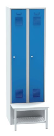 Garderobenschrank mit vorgebauter Sitzbank und mit Schuhrost SALP32_B - 3