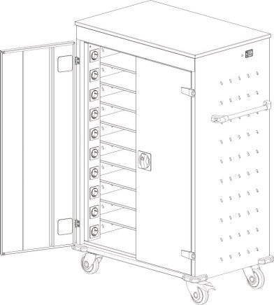 Laptop-Schrank, mobil WNL 210+ - 3