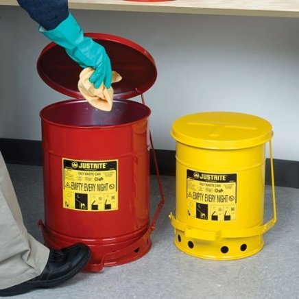 Abfallbehälter für Gefahrstoffe, 52 Liter Volumen - 1