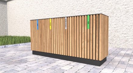 Mülleimer 4-fach, Lamela III