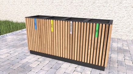 Mülleimer 4-fach, Lamela III - 3