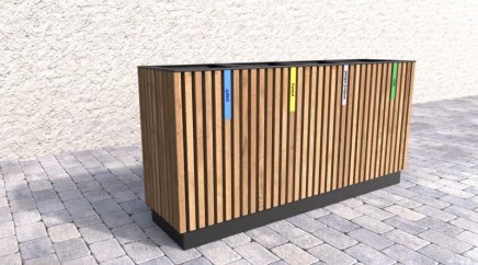 Mülleimer 4-fach, Lamela III - 2