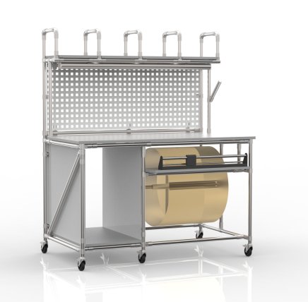 Packtisch mit Schneidgerät