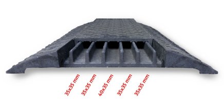 Kabelbrücke mit Deckel,  270, 271B, Farbe schwarz/gelb - 6