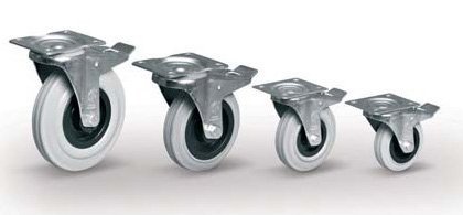 Graugummi-Rollen, Durchmesser 100, 125, 160 oder 200 mm - 2