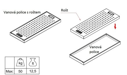 Rost für Wannenboden FIP/CSC.9250