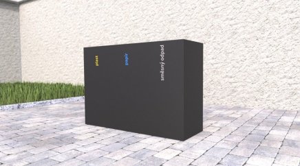 Mülleimer 3-fach Steel, für Außenbereich - 2