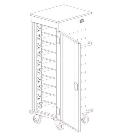 Laptop-Schrank, mobil WNL 110+