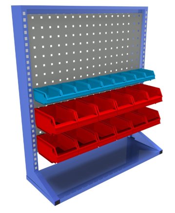 Lochplatten-Stellwand mit Ausstattung  PSZ_11_A_VAR_5