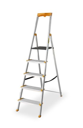 Stufenstehleiter DR-AL-D5-MAX, einseitig begehbar