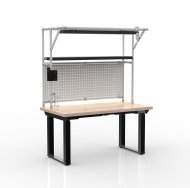 Elektrisch höhenverstellbarer Schreibtisch mit Aufsatz 24111933