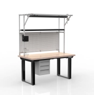 Elektrisch höhenverstellbarer Schreibtisch mit Container und drei Schubladen 24111935