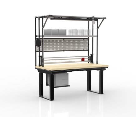 Elektrisch höhenverstellbarer Verpackungstisch mit Schneidvorrichtung 24102230